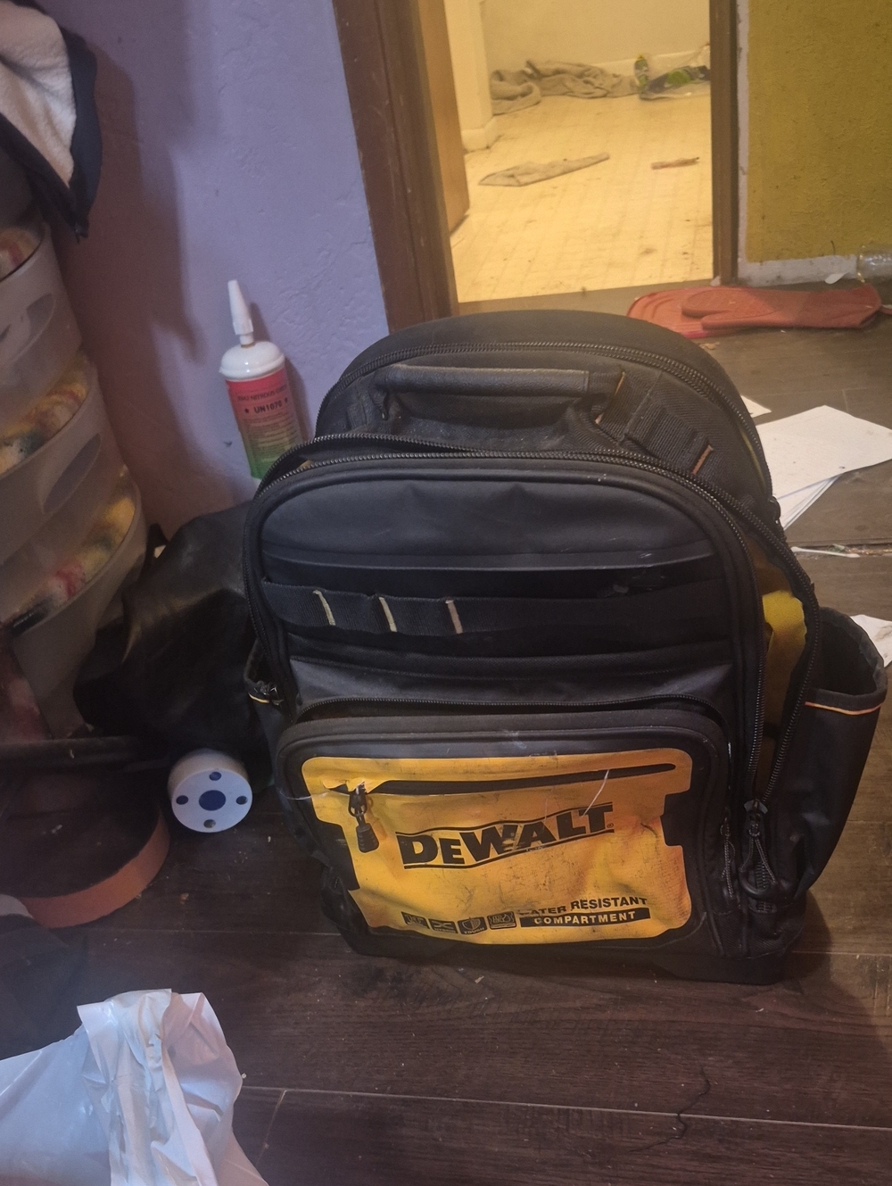 DEWALT Black and Yellow Tool Backpack – Heavy-Duty Organizer